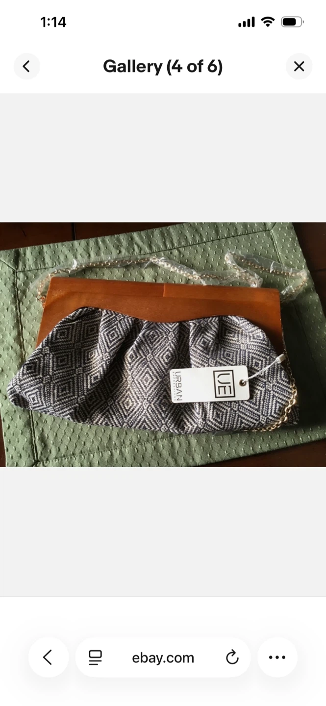 Urban Expressions Clutch Purse with Wooden Frame
