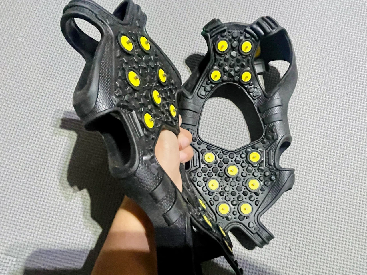 Black Ice Cleats with Yellow Spikes - photo 3
