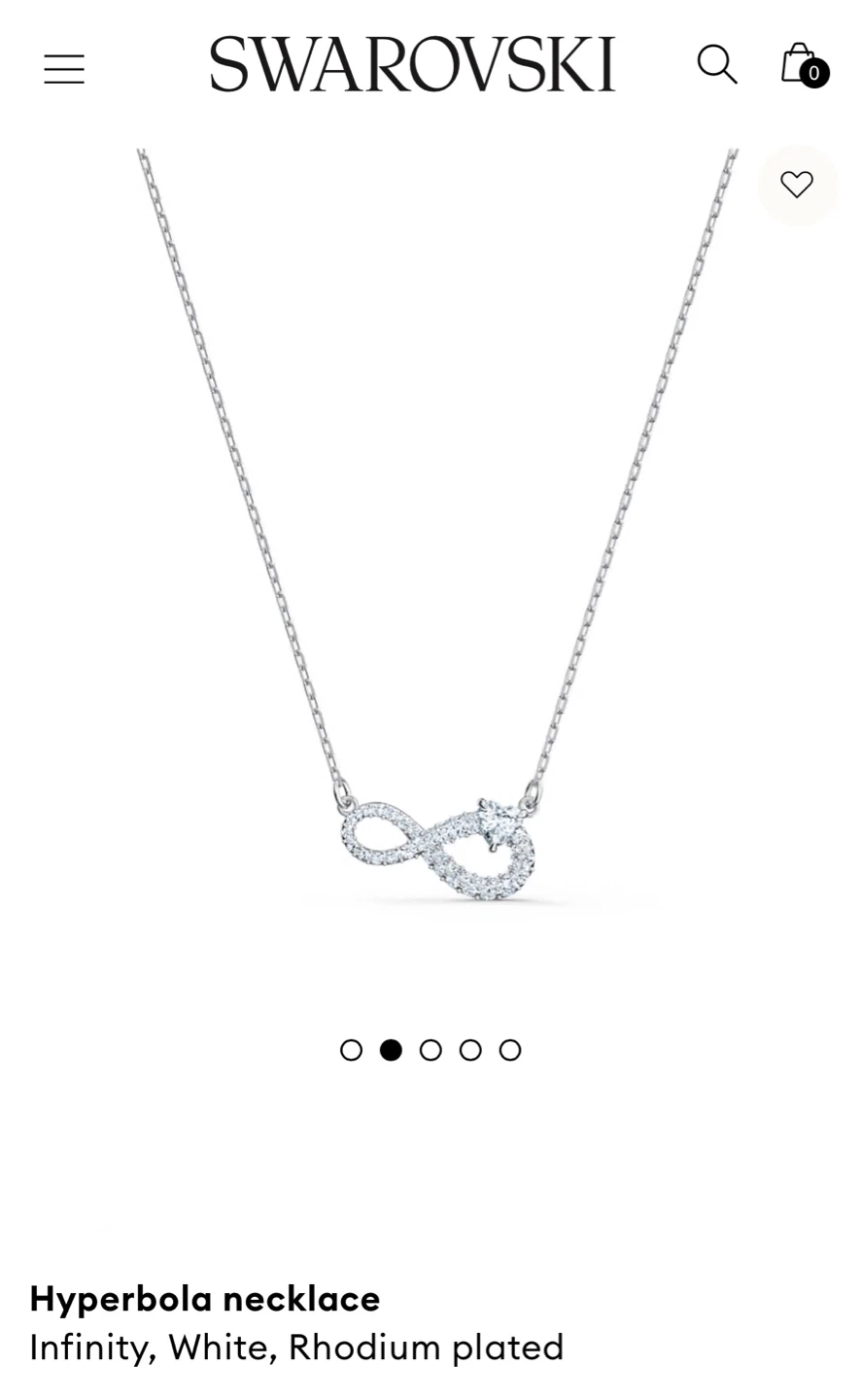 Swarovski Infinity Necklace with Heart Gem - photo 2