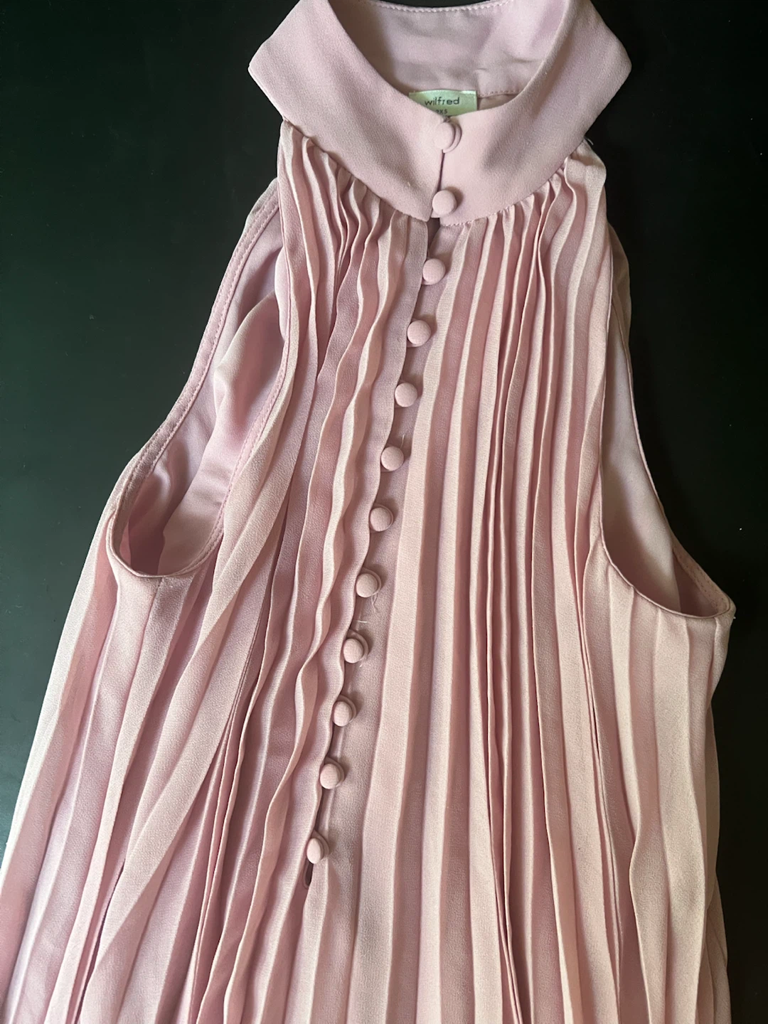 Wilfred Pink Pleated Halter Dress - photo 3