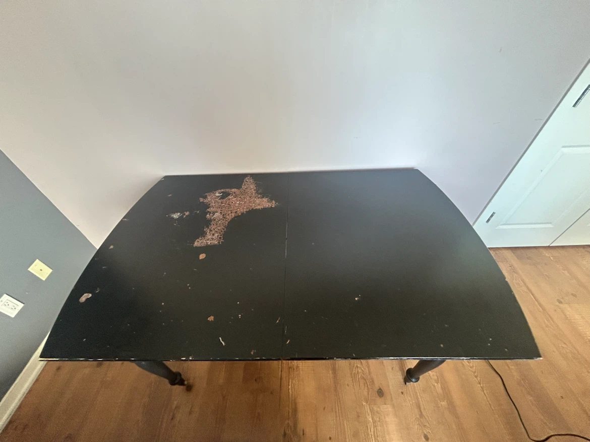 Black Drop Leaf Table