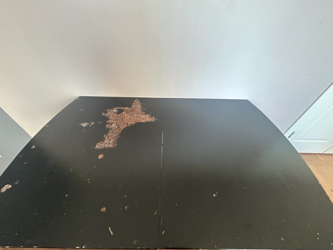 Black Drop Leaf Table - photo 3