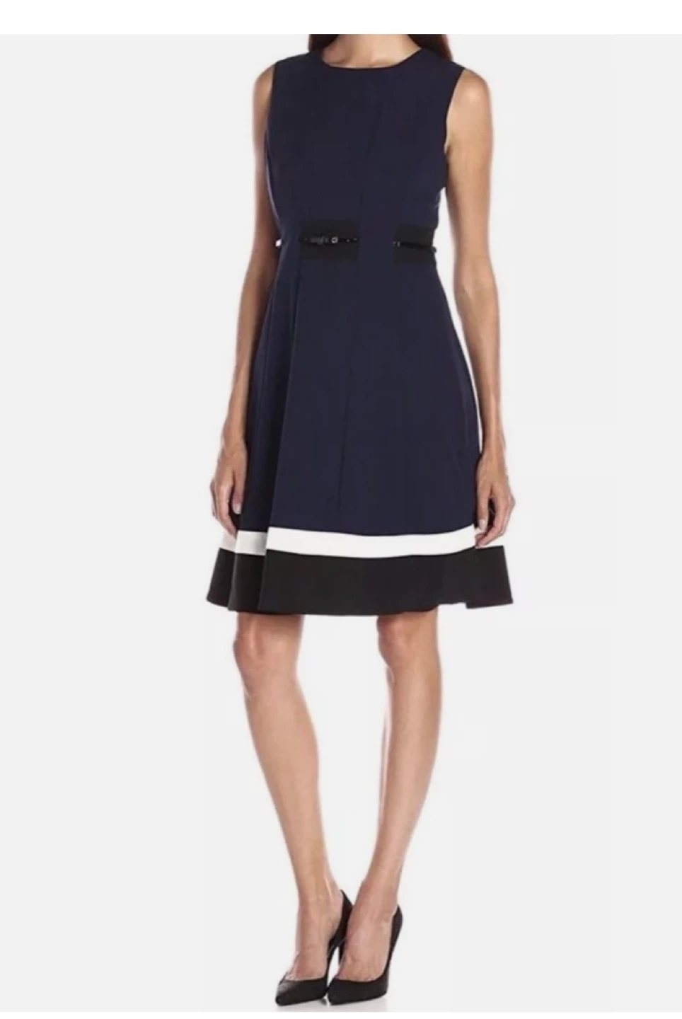 Calvin Klein Navy Sleeveless Dress - Size 10P - photo 5