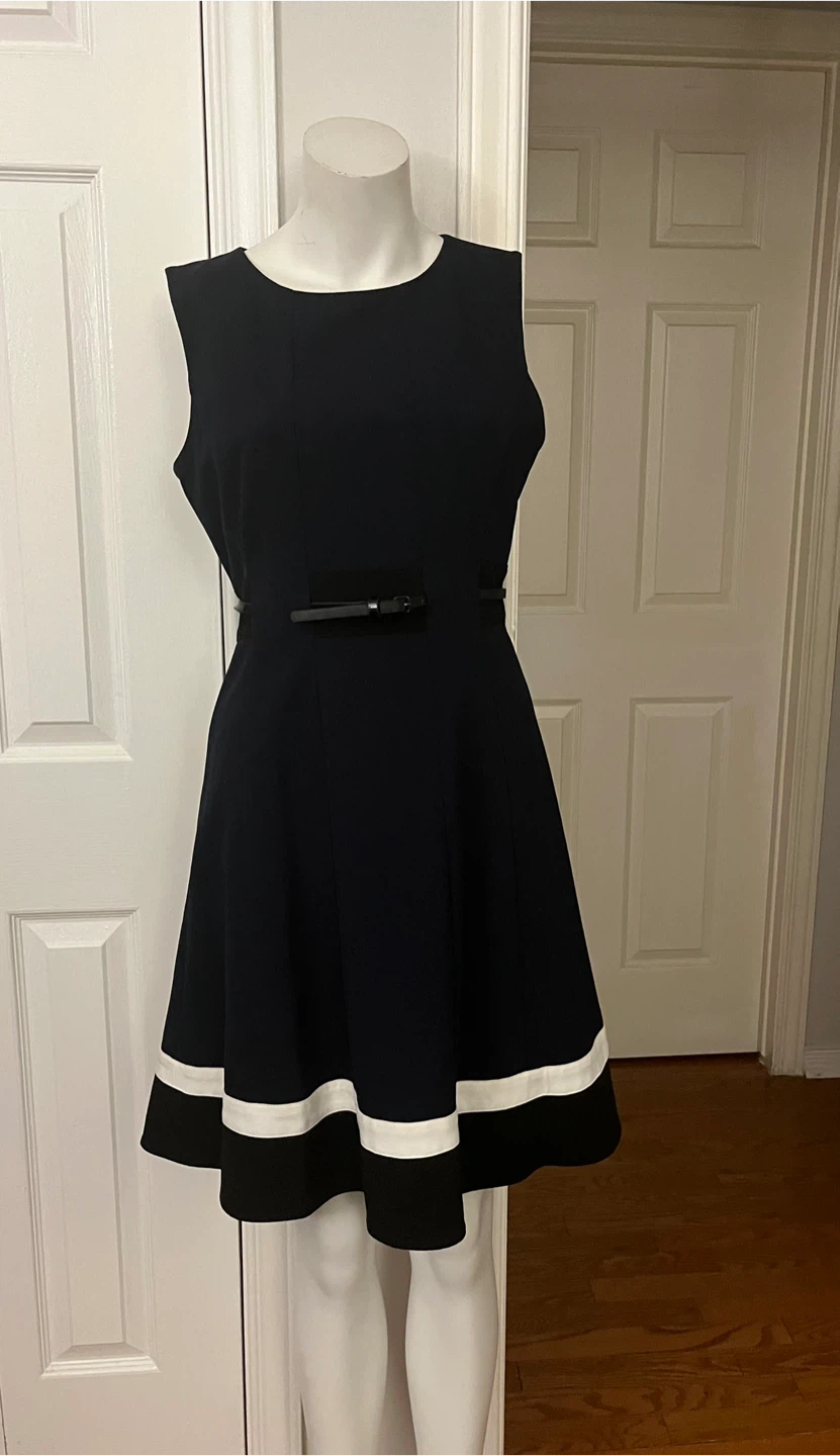 Calvin Klein Navy Sleeveless Dress - Size 10P - photo 2