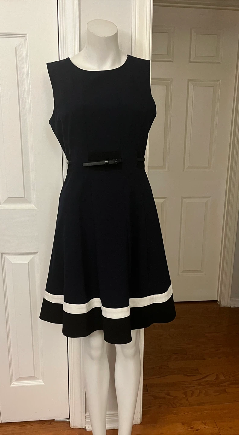 Calvin Klein Navy Sleeveless Dress - Size 10P