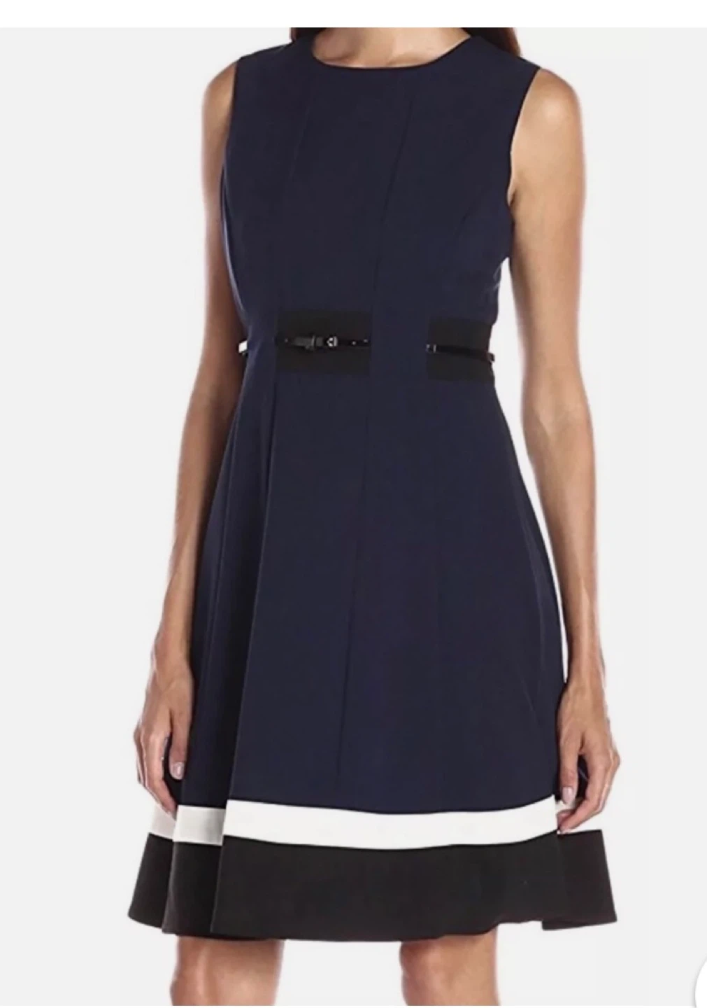 Calvin Klein Navy Sleeveless Dress - Size 10P - photo 4