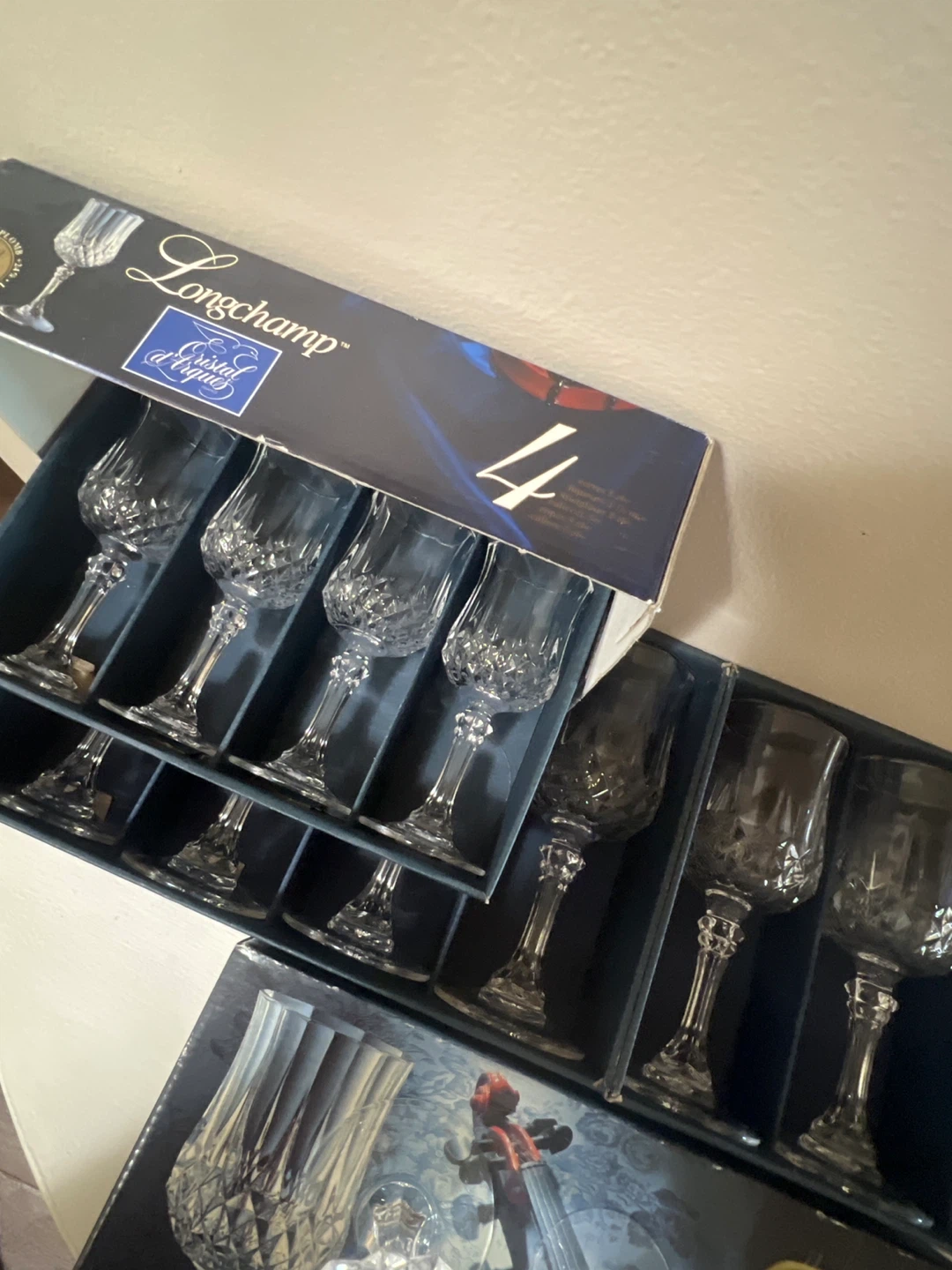 Vintage Cristal D'Arques Longchamp Crystal Glasses Set - photo 2