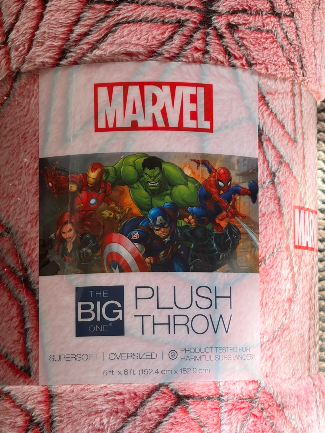 The Big One Marvel Spider Man Plush Throw Blanket - Oversized