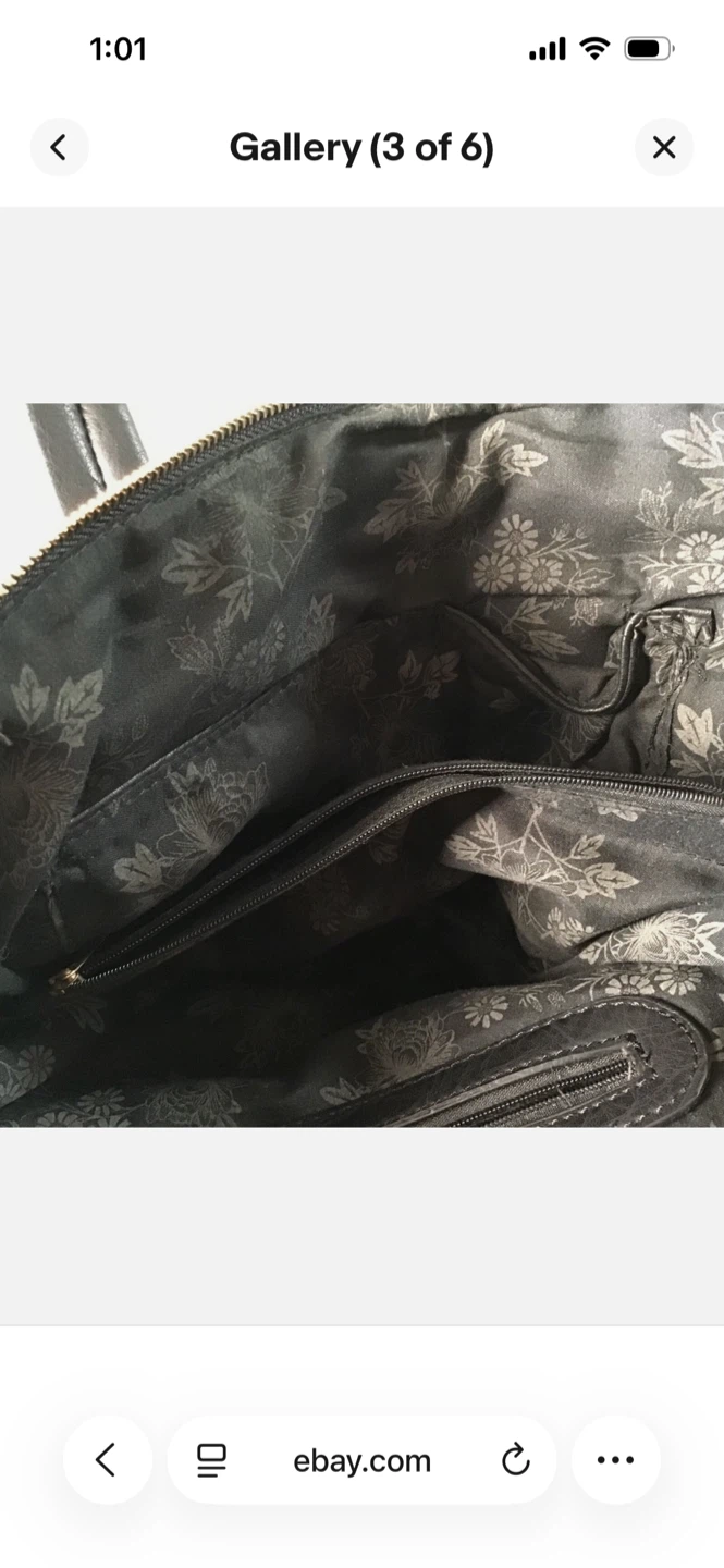 Black Satchel Handbag with Fur Accents - photo 4
