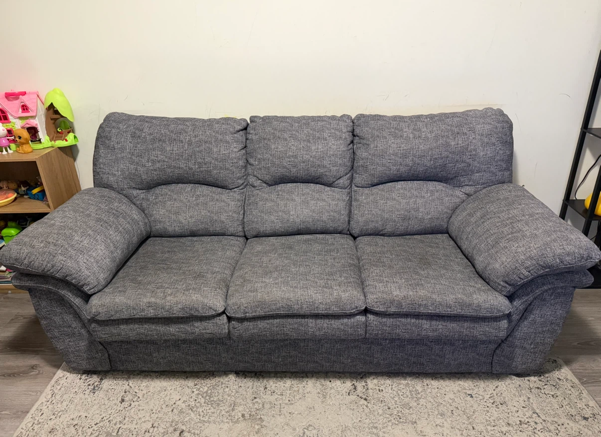 Grey 3-Seater Sofa - photo 5