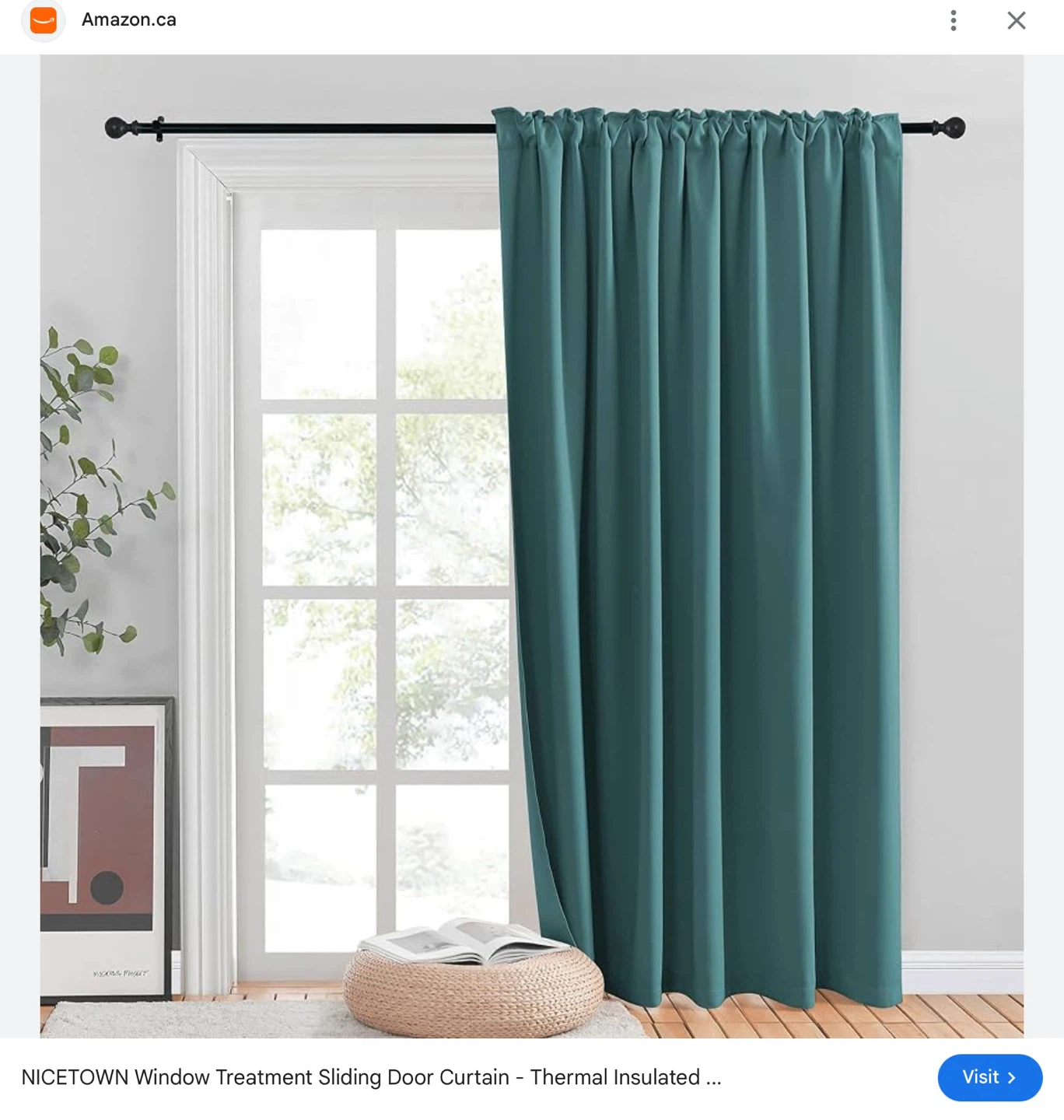 Sea Teal Blackout Curtains - Set of 2 Panels - photo 2