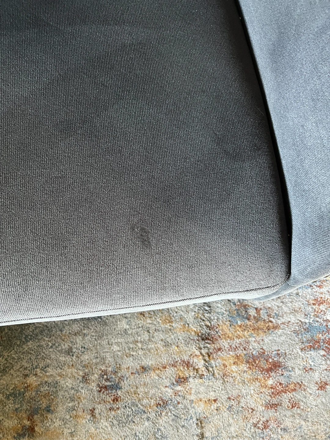Grey Loveseat with Gold Nailhead Trim - photo 3
