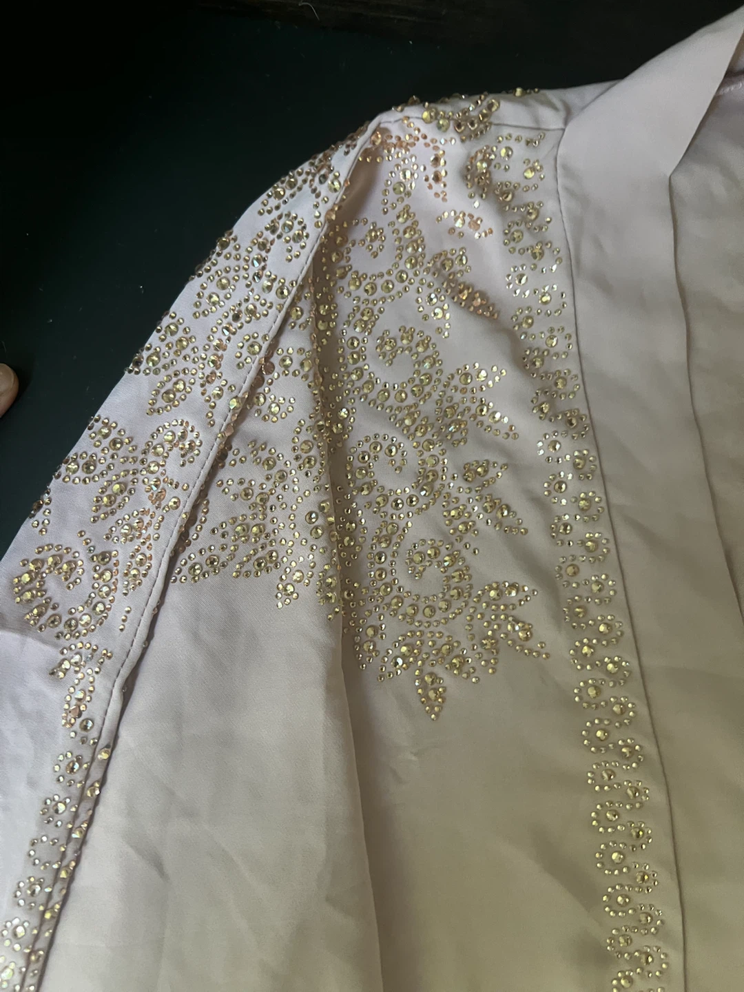 Pink Embellished Open Abaya - photo 5