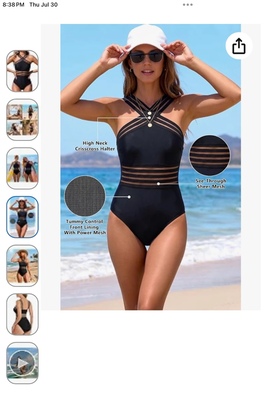 New Hilor Women's Black Classy M Swimsuit - photo 4