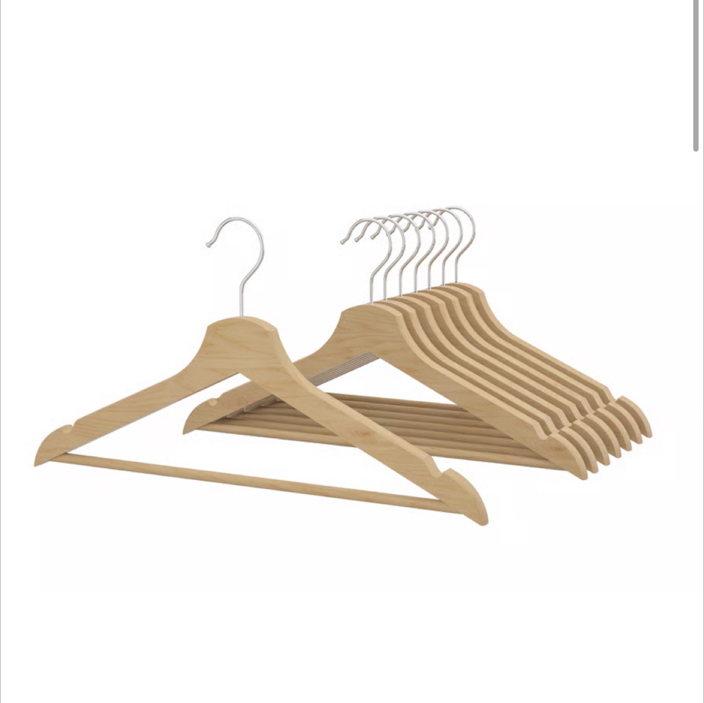 Wooden Clothes Hangers (20 packs)