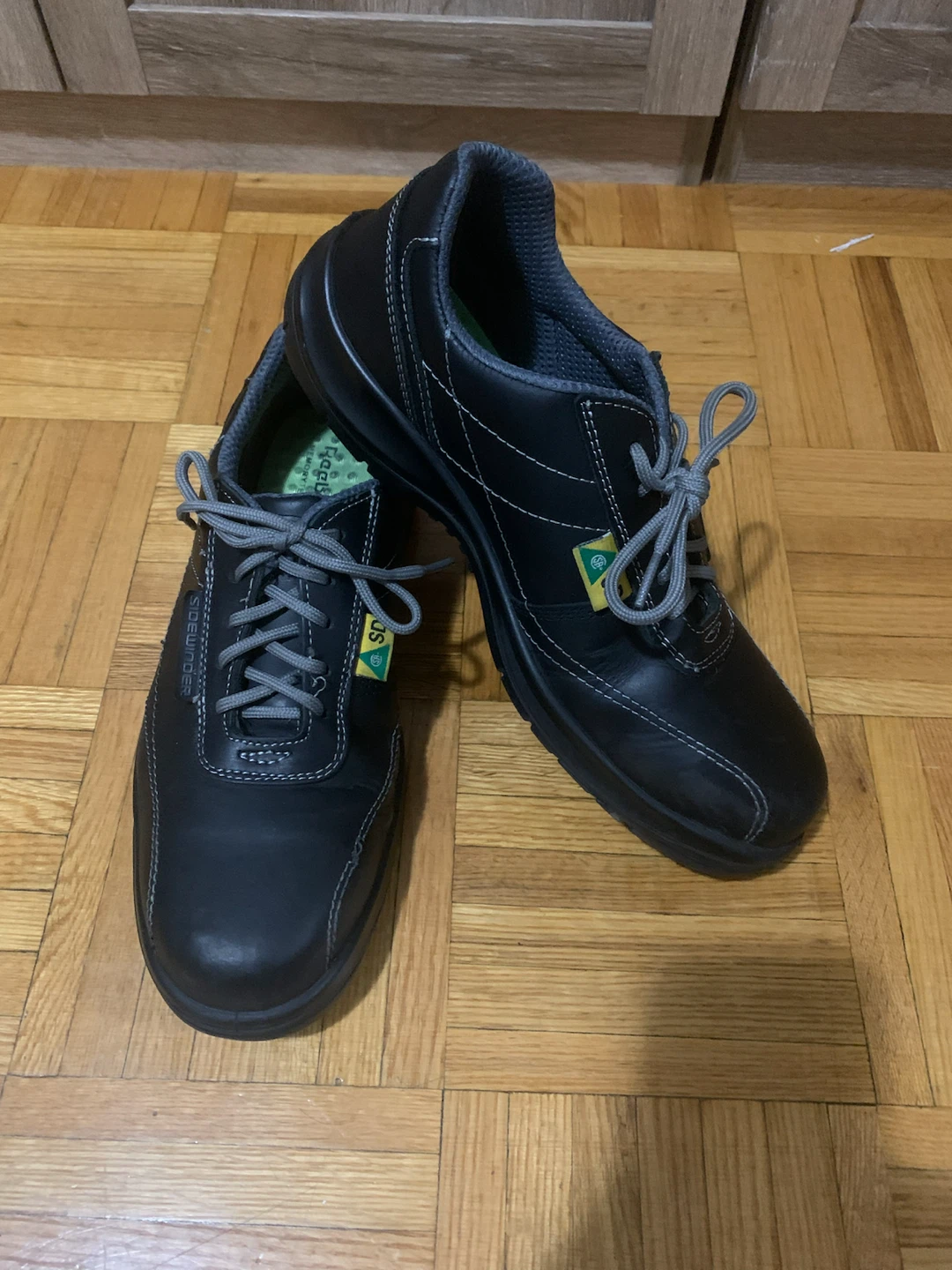 Sidewinder Work Shoes Black Lace Up/SD