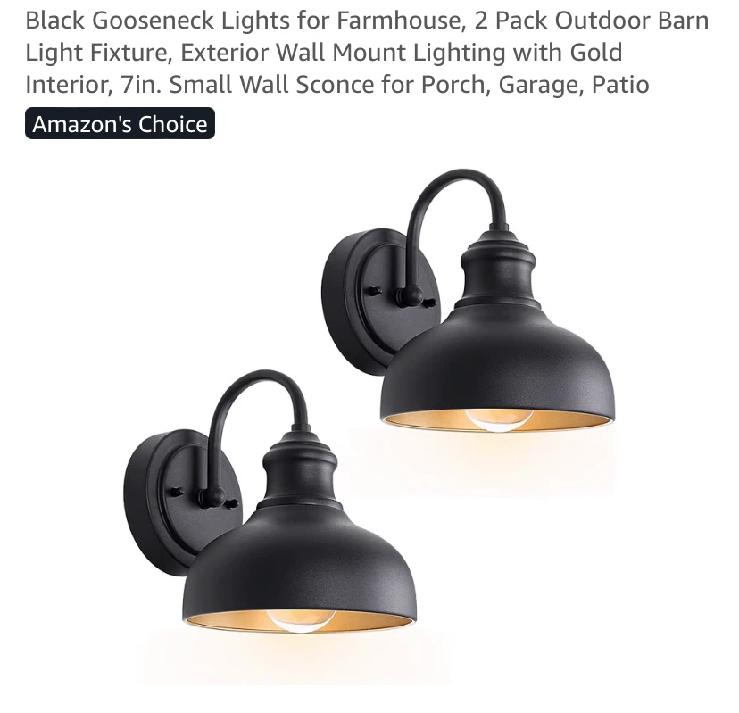 New 2 Pack Outdoor Barn Light Fixtures