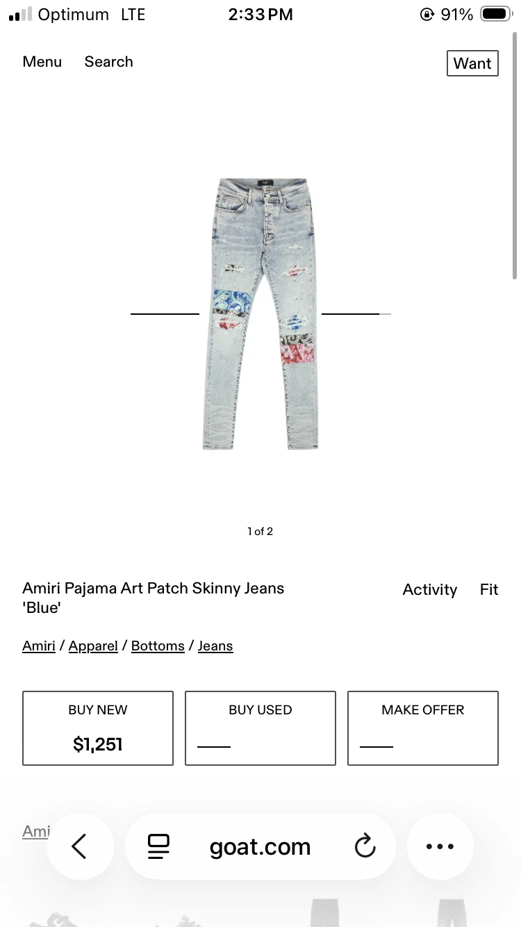 AMIRI Art Patch Skinny Jeans - photo 2