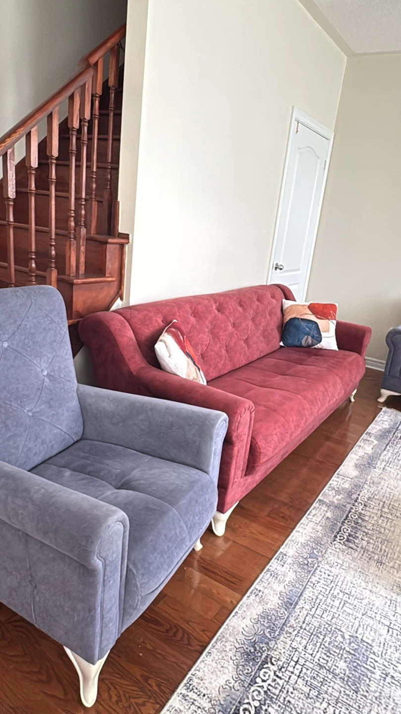 Grey Tufted Accent Armchair - photo 2