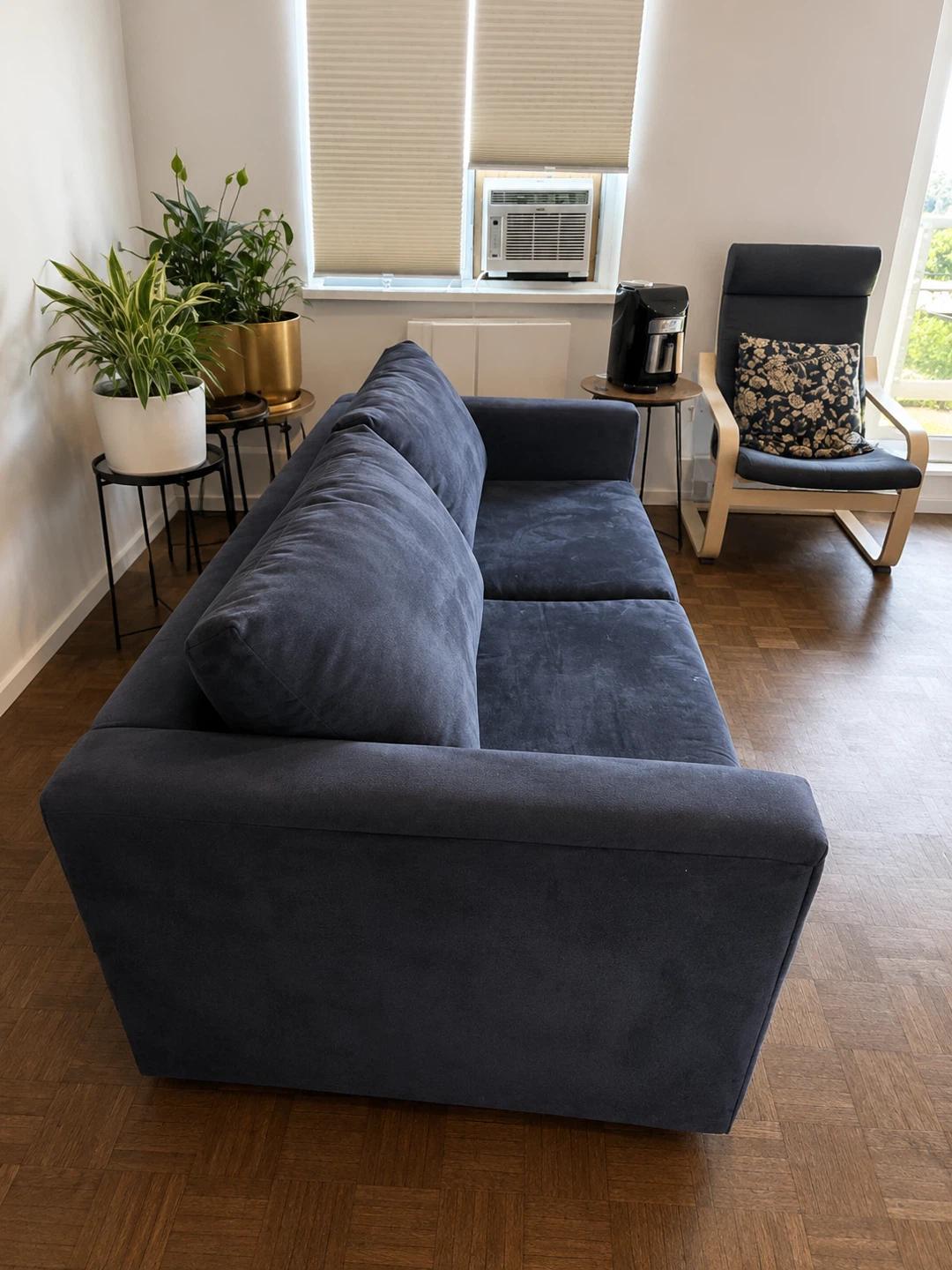 Dark Blue Sleeper Sofa - photo 2