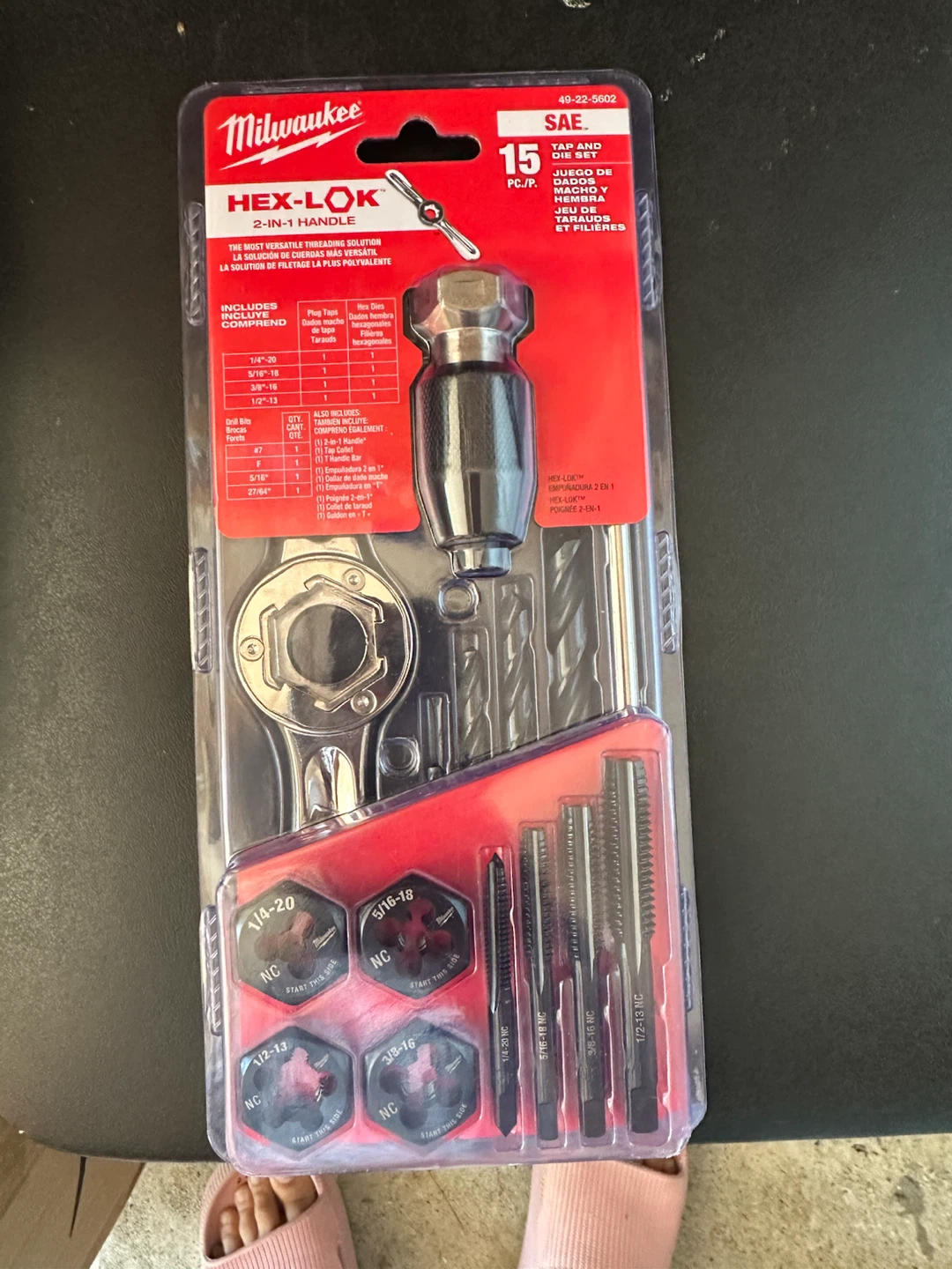 15 PC SAE Tap and Die Set with 2-in-1 Handle firm price