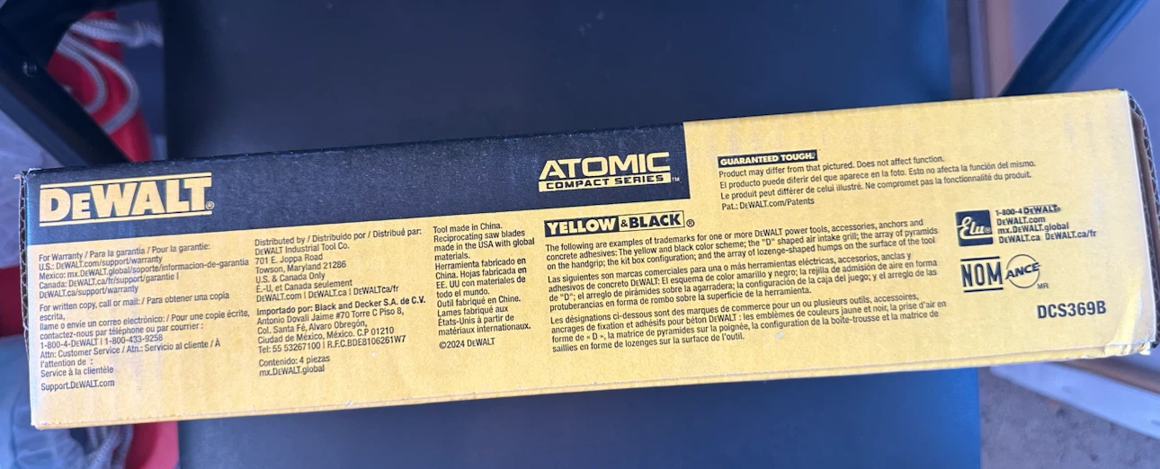 DEWALT ATOMIC 20V MAX Reciprocating Saw Tool Only (DCS369B) - photo 2