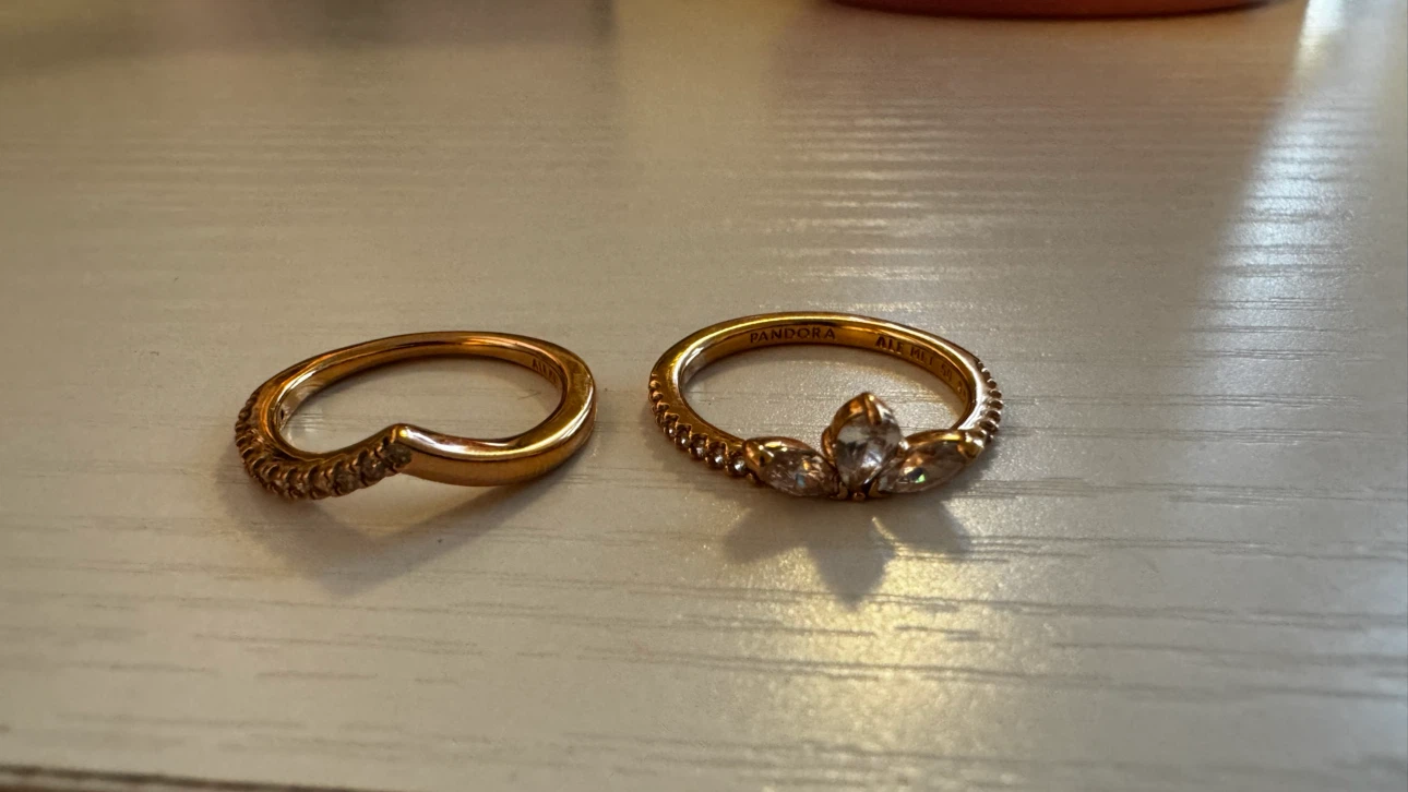 14K Rose Gold-Plated Pandora Stackable Rings - photo 4