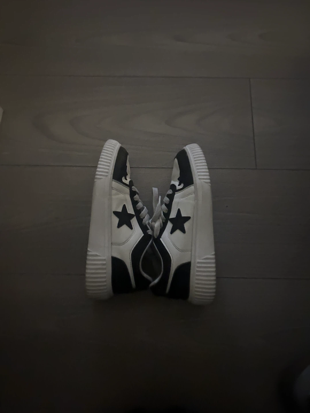 White & Black Star Sneakers
