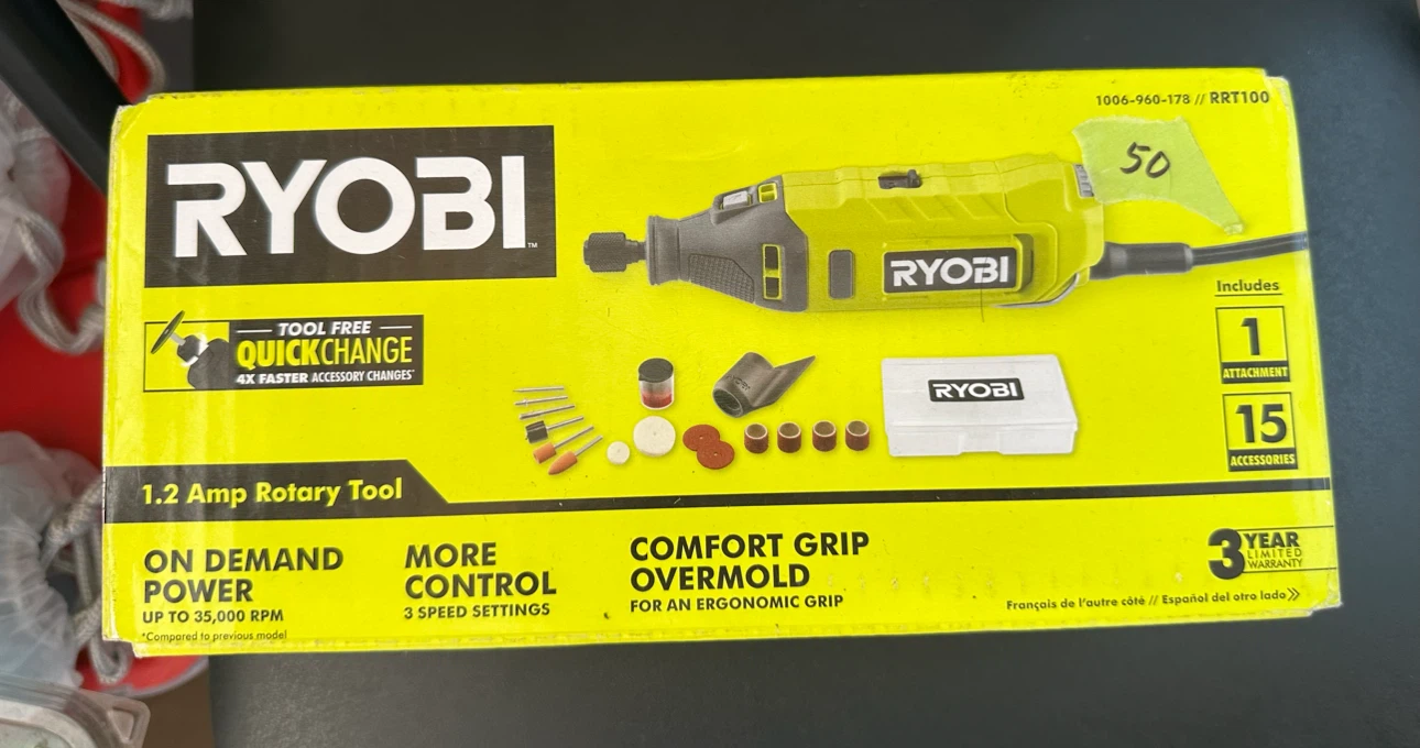 Ryobi 1.2 Amp Rotary Tool Kit RRT100