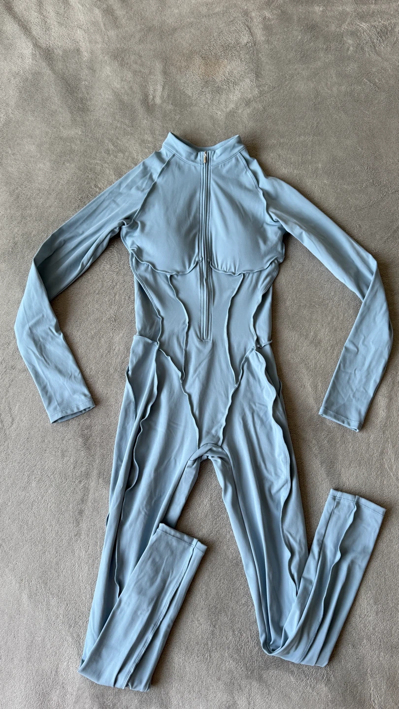 Size S  Yoga Bodysuit - Light Blue - photo 4