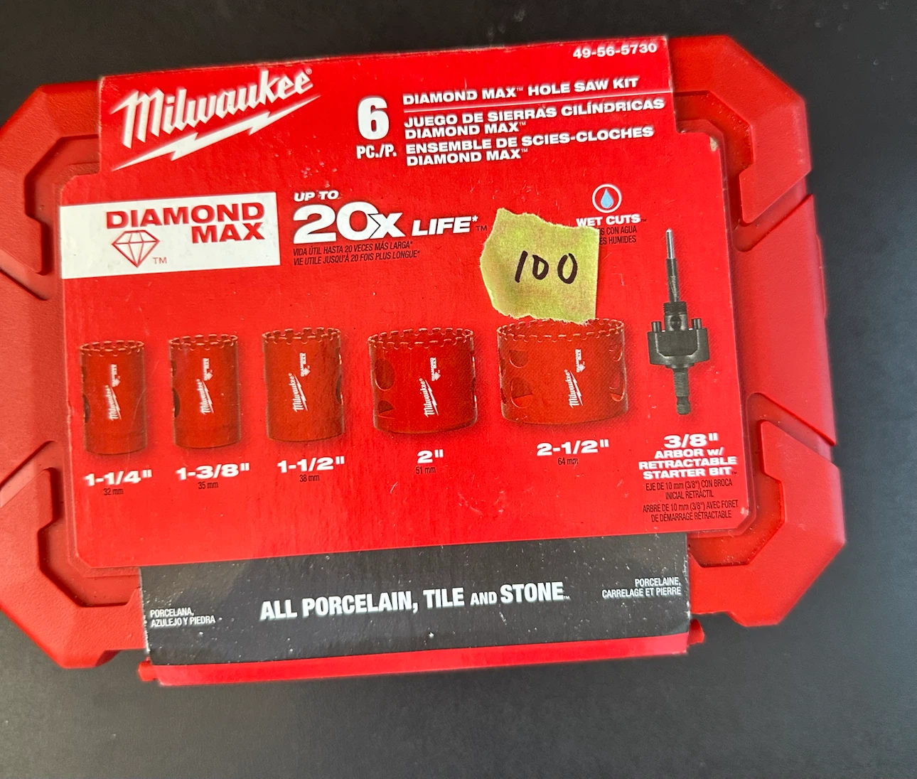 Milwaukee Diamond Max Hole Saw Kit 6 Pc.