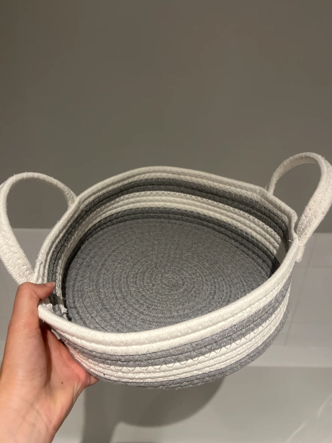 Decorative Rope Basket with Handles