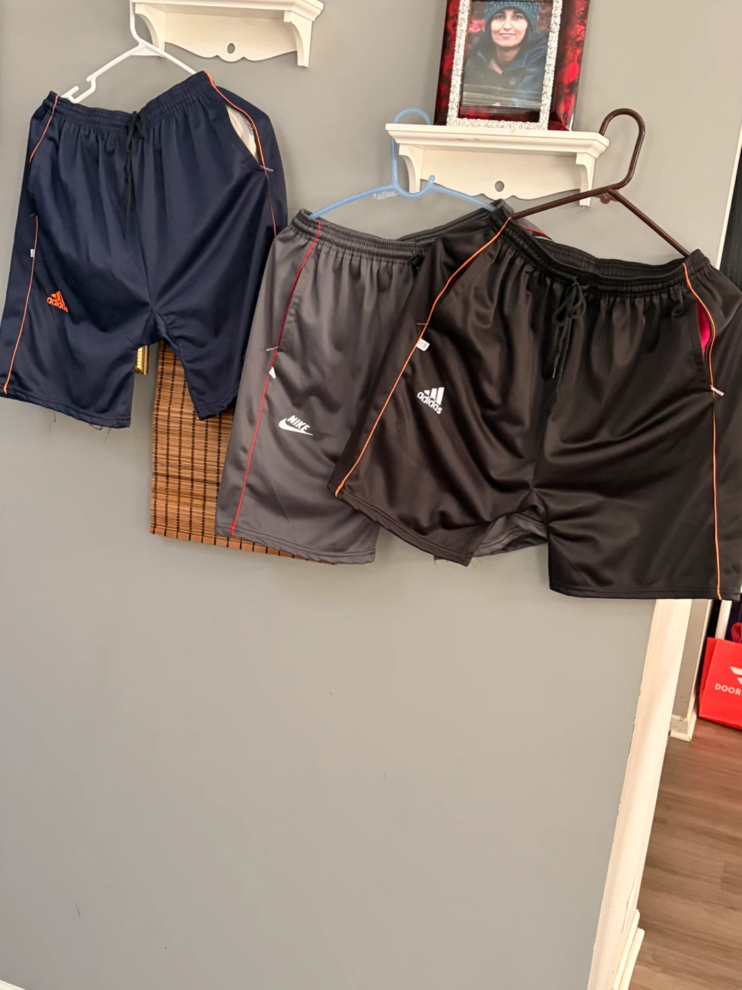 3 Pairs Unisex Athletic Shorts Assorted Colors Large Size