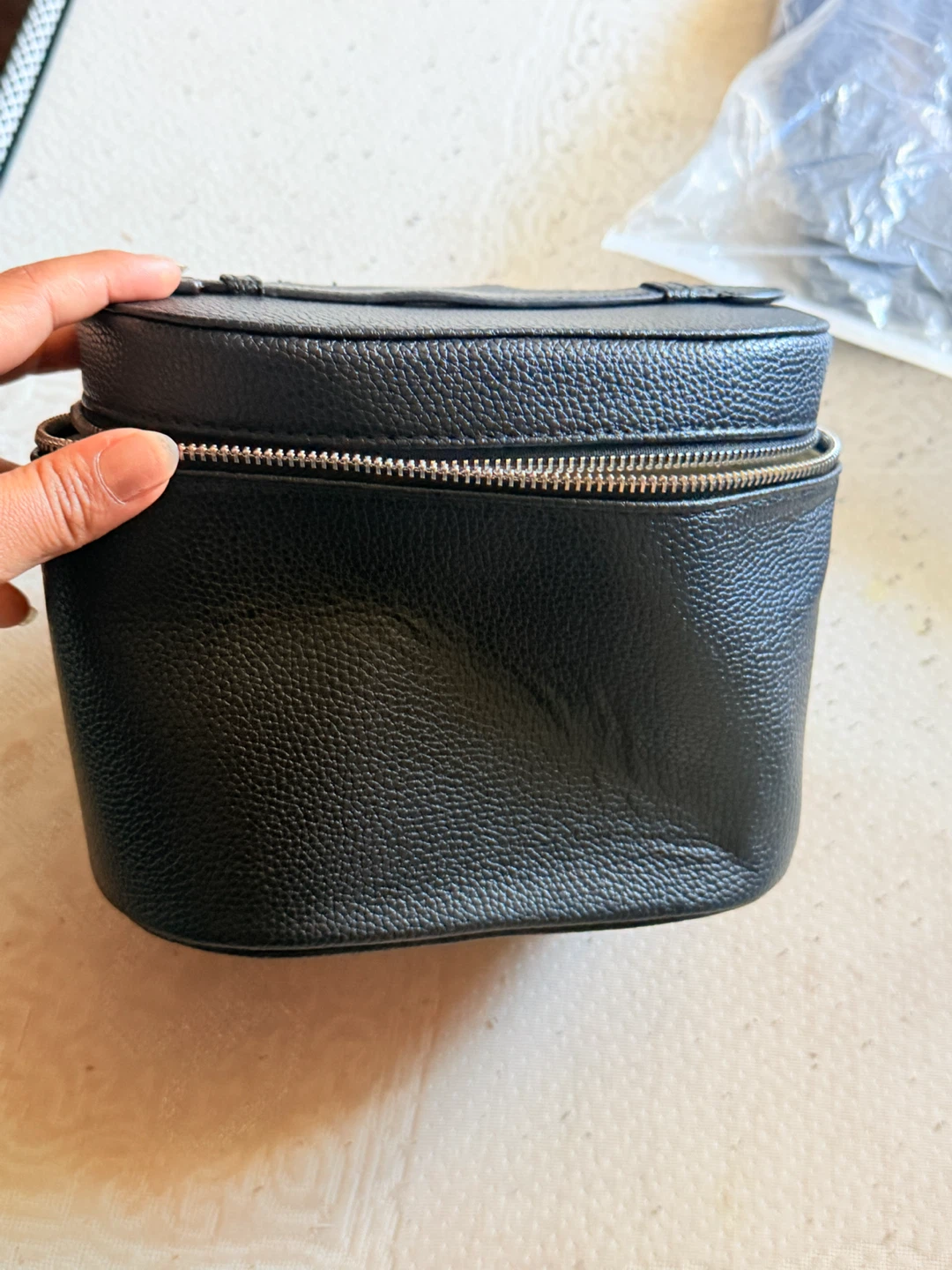 Black Faux Leather Vanity Case - photo 3