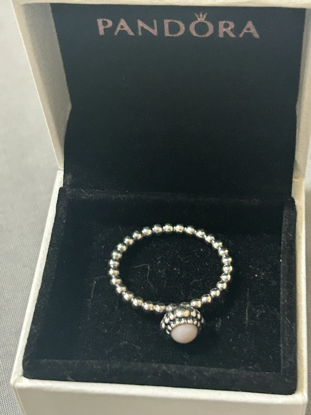 Pandora Pink Opal Beaded Ring