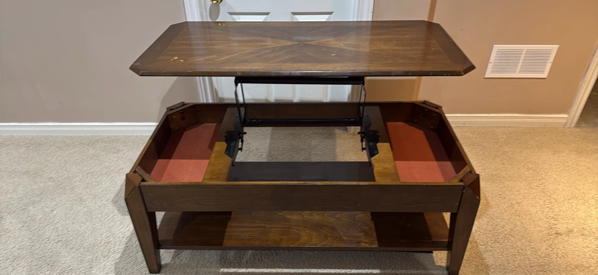 Wooden lift-top coffee table - photo 2