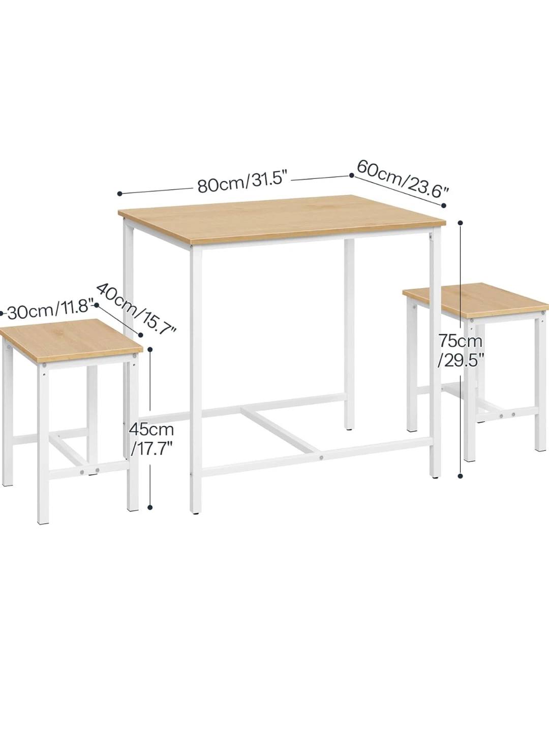 3-Piece Dining Table Set - photo 3