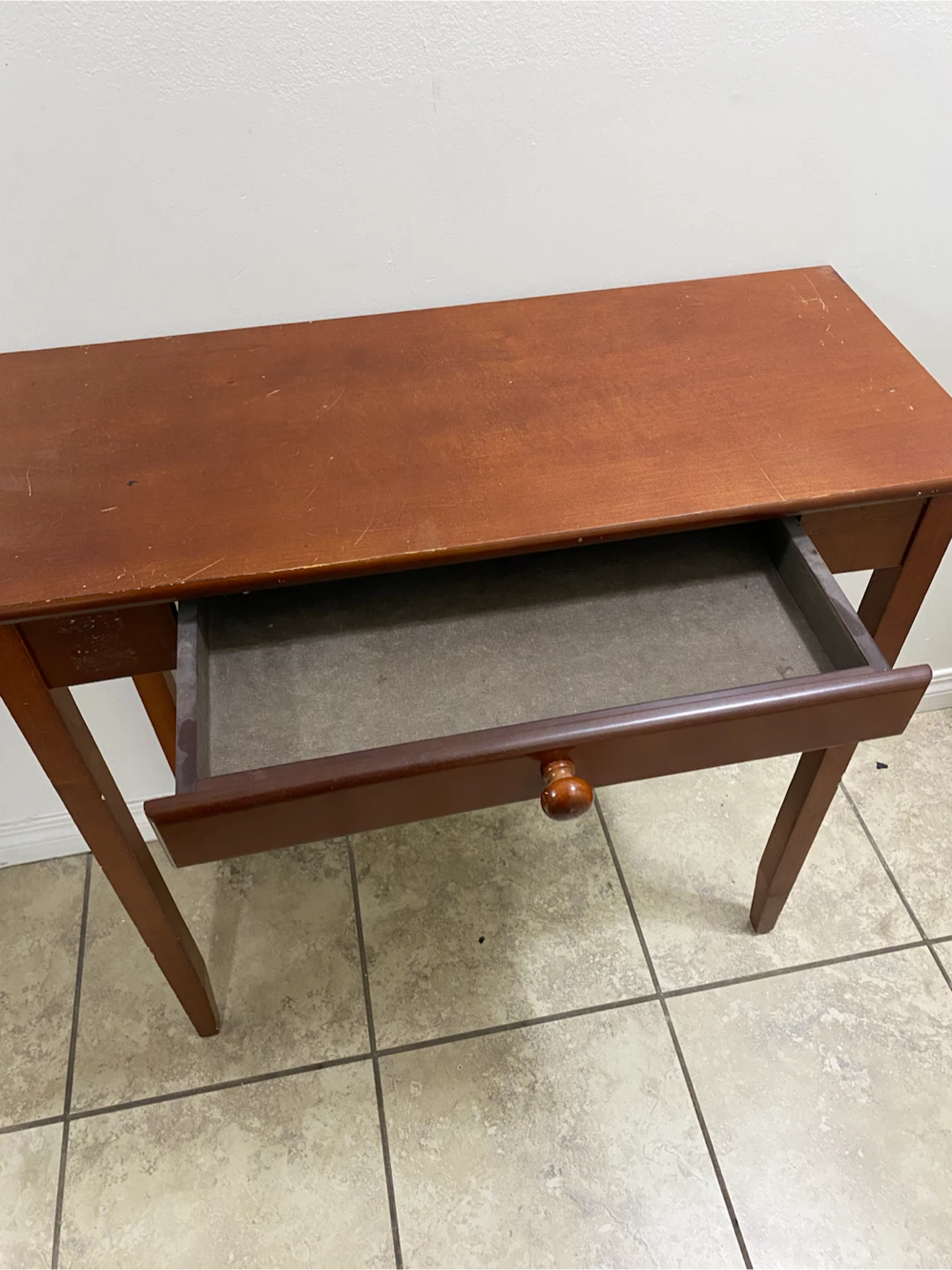 Wooden Console Table with Drawer - photo 2