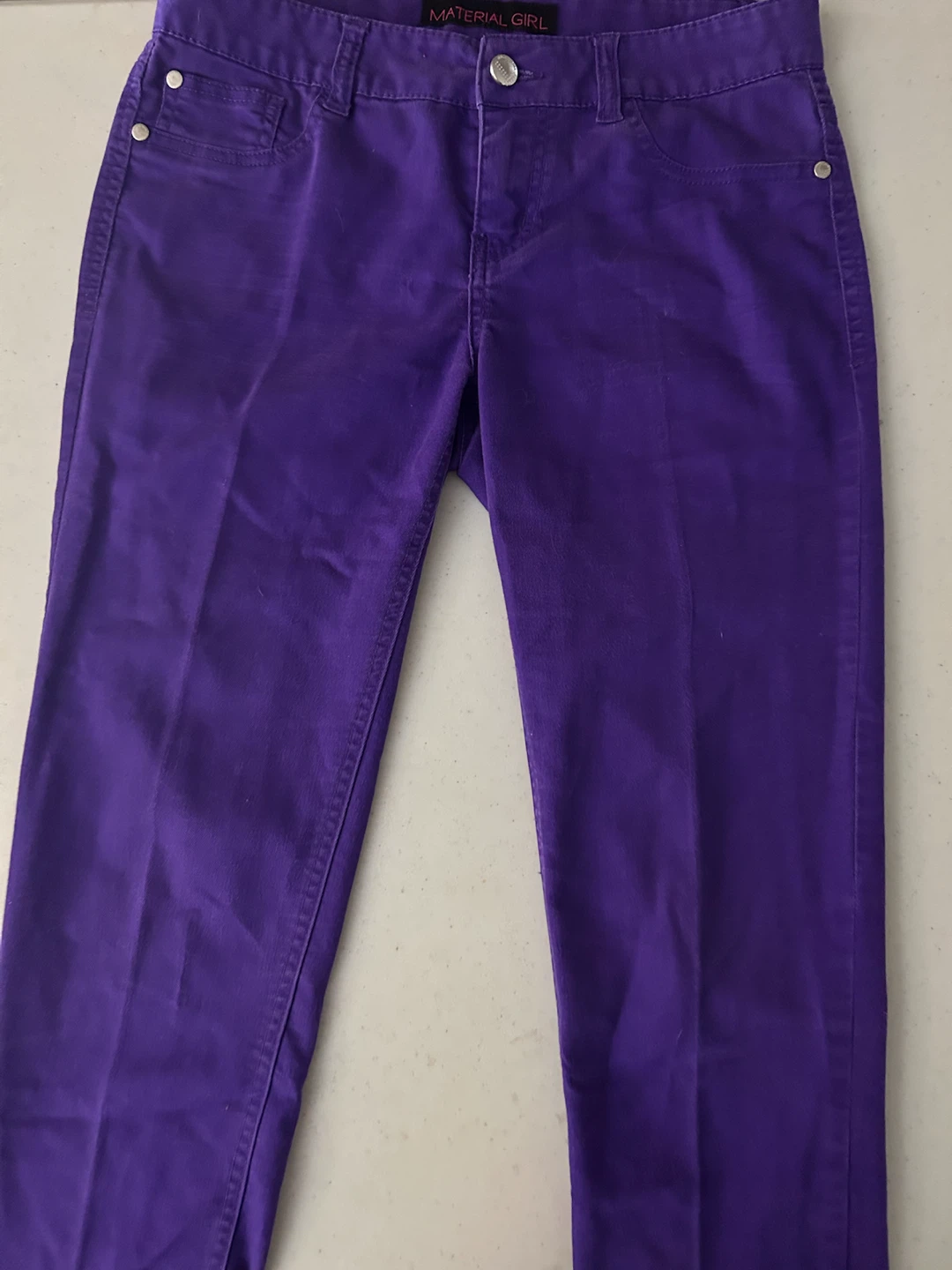 Material Girl Purple Jeans Woman’s size 7 - photo 2