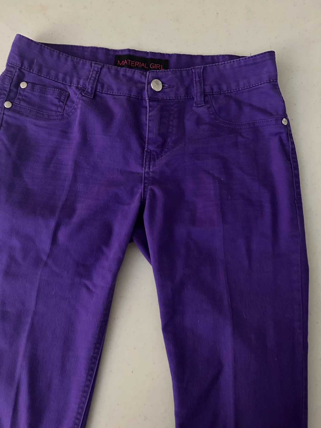 Material Girl Purple Jeans Woman’s size 7 - photo 3