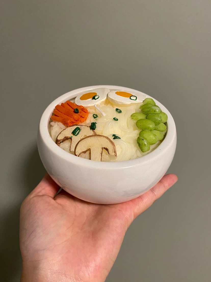 Ramen fake food candle