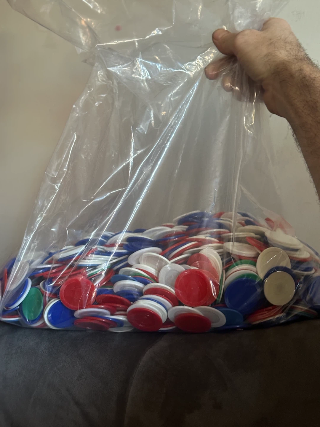 Large lot of vintage plastic poker chips
