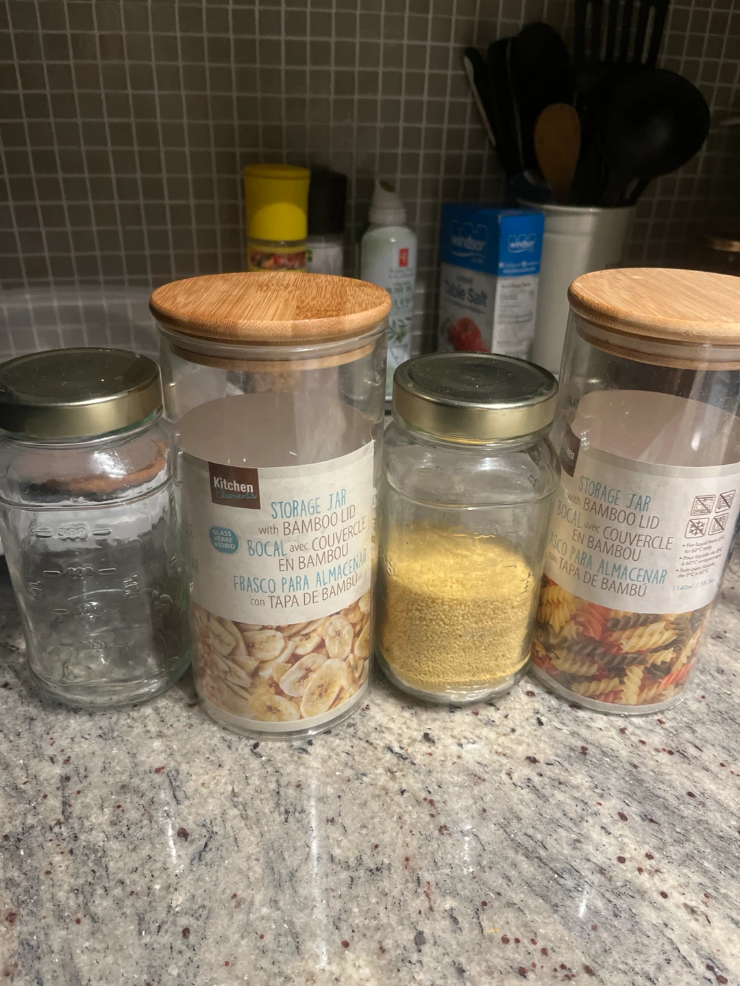 Set four glass storage