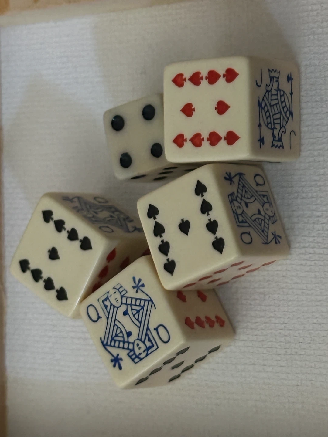 Mid century poker dice