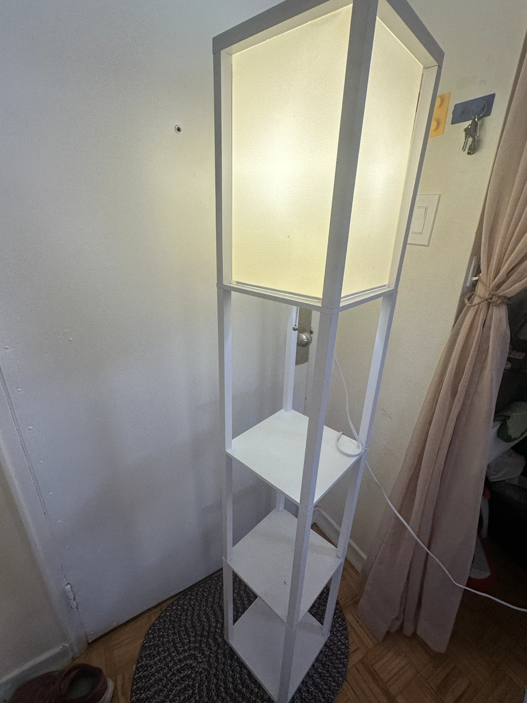 Modern White Shelf Floor Lamp