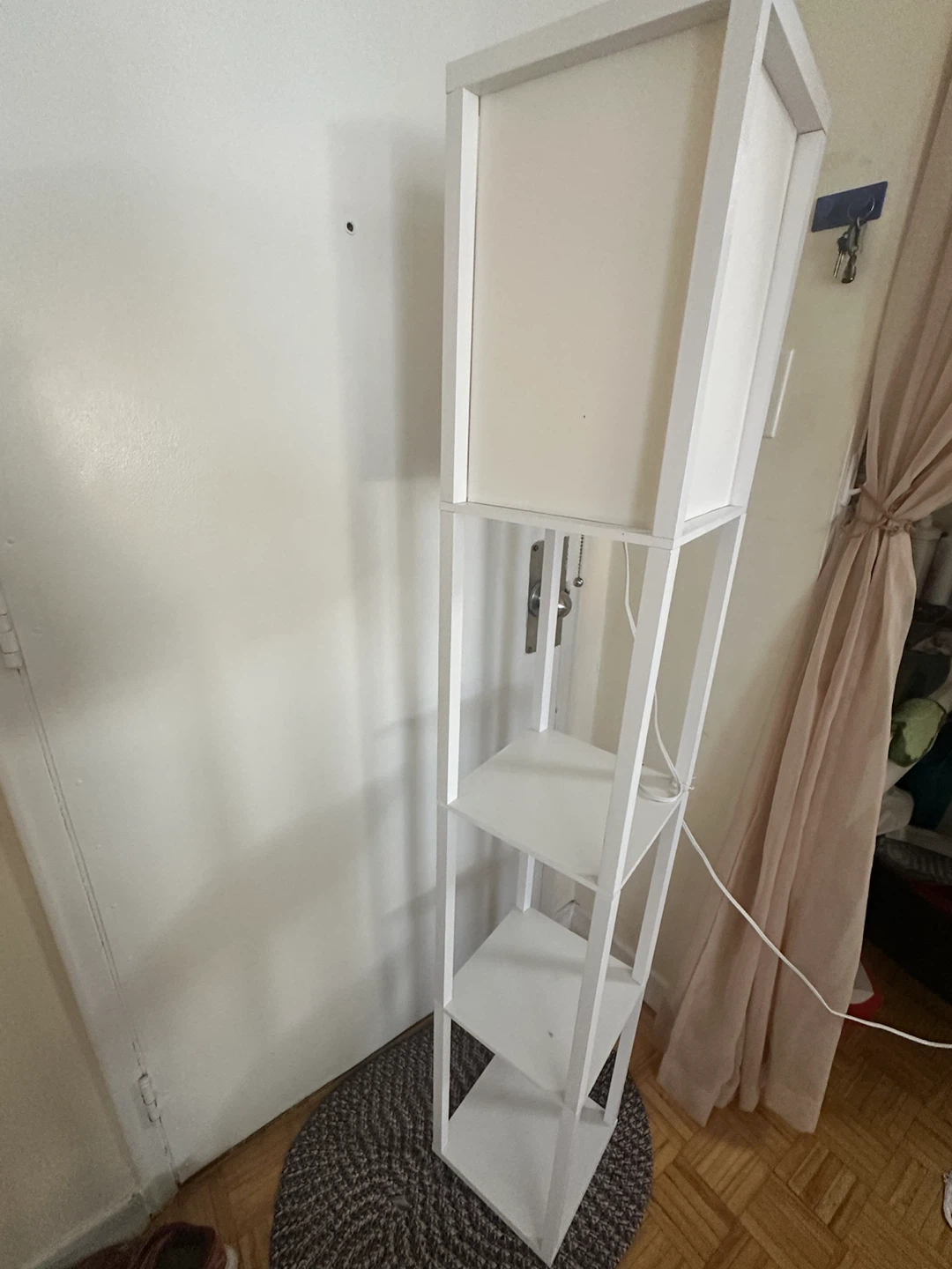 Modern White Shelf Floor Lamp - photo 2