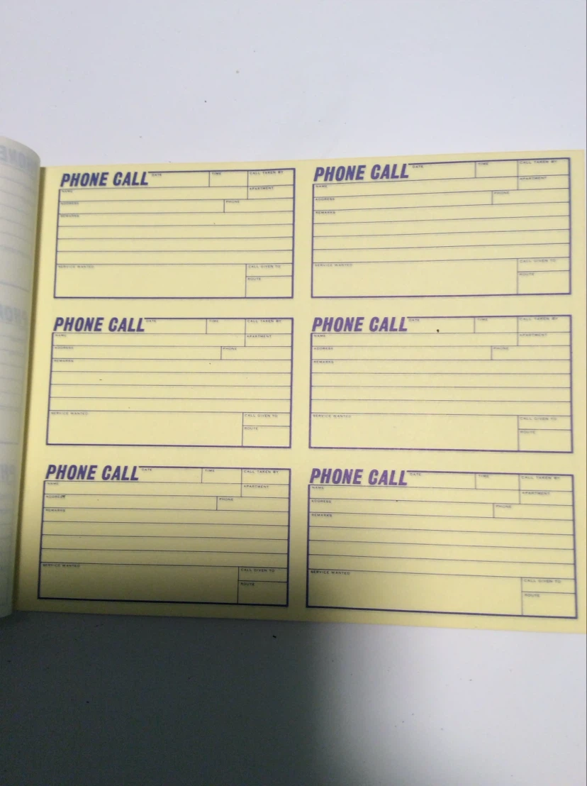 NEBS Duplicate Phone Call Control Book - photo 2