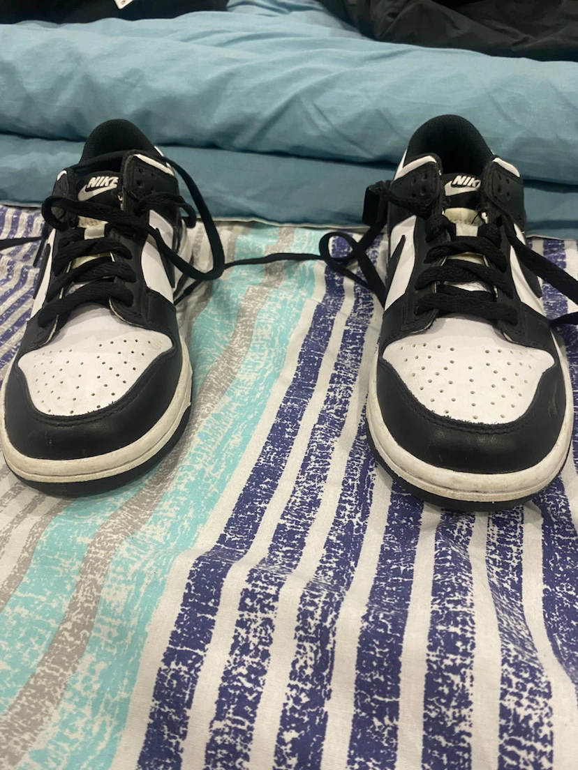 Nike Dunk Low Black White Sneakers - photo 2