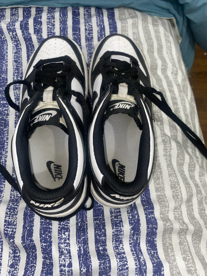 Nike Dunk Low Black White Sneakers - photo 3