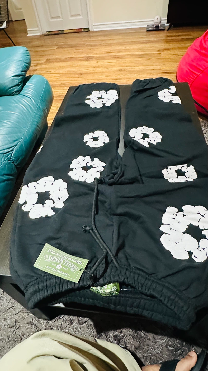 African Dragons Denim Tears Hoodie and track pants - photo 2